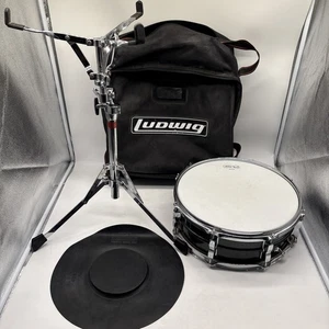 Ludwig 5” X 14” Negro Galaxy Aluminio Acrolite Caja ¡Con Soporte y Extras! - Imagen 1 de 24