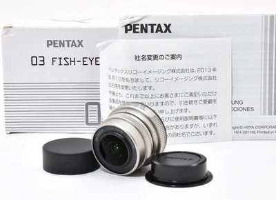 Pentax 03 FISH EYE 3.2mm f/5.6 Silver Camera Lens for Q Mount JAPAN [Mint] #2389 - Image 1 of 4