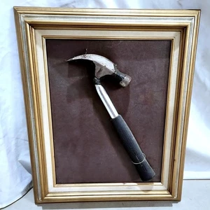 Photo of a Framed "Worthless" Broken Hammer - Post Modern "Art" Print 11" x 14" - Picture 1 of 1