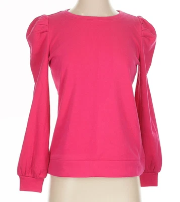 SUDADERA TALBOTS Rosa Caliente Polar TOP Plisada Mangas Abullonadas MUY BONITA Tejida XL Foto 1 de 4