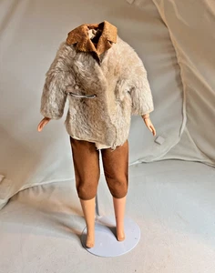 Vintage 80s Susi Estrela Brazil brown pants fur coat original outfit Tammy Sindy - Picture 1 of 7