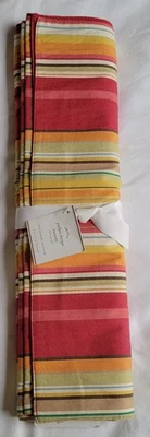 Pottery Barn Parker Stripe Table Runner 18" x 108" Cheerful Multicolor NWT $59 - Image 1 of 4