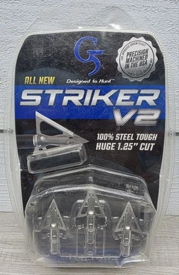 G5 Striker V2 Broadheads - 3 blade, 100 grain, 1.25" broadheads - Image 1 of 4