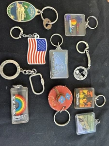 10 Various Vacation Spot Keychains USA Mexico Other States & Destinations - Picture 1 of 12