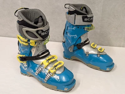Botas de esquí de travesía SCARPA Gea para mujer Mondo 25.0 UK 6 azul amarillo gris Foto 1 de 4