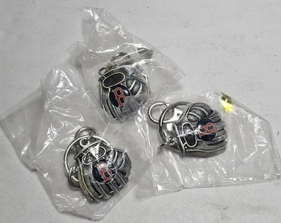 Boston Red Sox Glove & Ball Keychain Lot of 3-New Old Stock! - Image 1 of 4