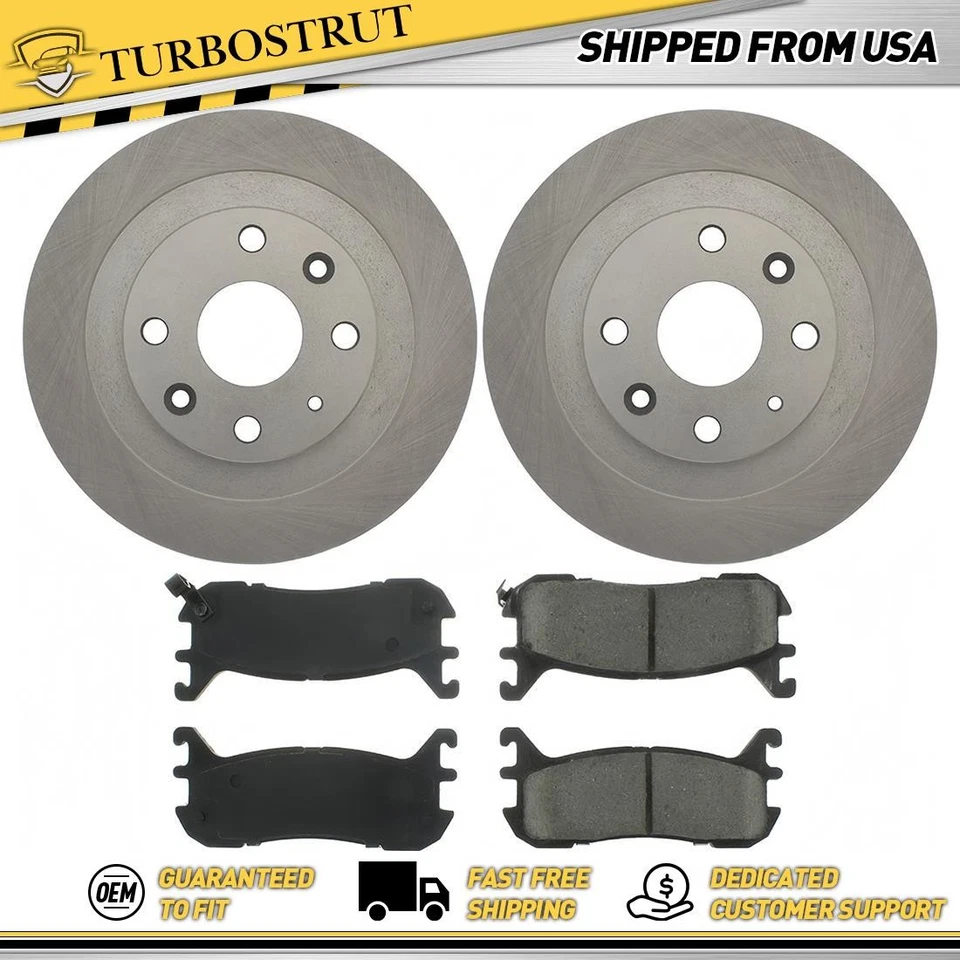 Rear OE Brake Rotors Brake Pads Kit for 1997-2003 Ford Escort 2.0L - Image 1 of 2