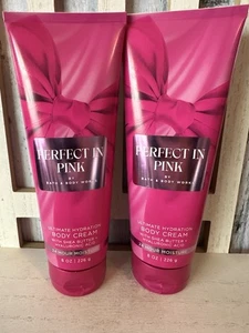 Bath & Body Works 2er-Set PERFECT IN PINK feuchtigkeitsspendende Körpercreme Lotion 8 Unzen Set - Bild 1 von 4