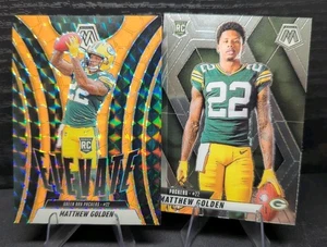 2025 Panini Mosaic Matthew Golden Rookie Orange Fluorescent Elevate w/Variation - Picture 1 of 4