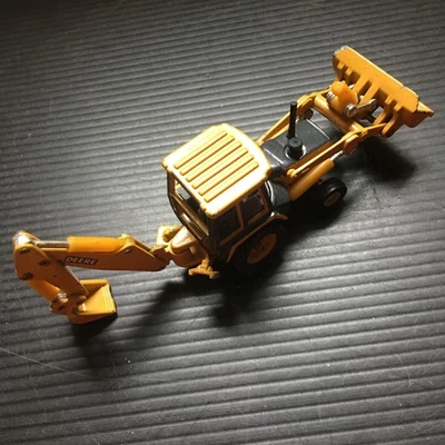 Retroexcavadora de juguete John Deere vintage ERTL 1990 construcción modelo fundido a presión Foto 1 de 4