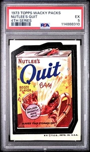 1973 Topps Wacky Packs Nutlee's Quit - 4th Series PSA EX-5 - Bild 1 von 2