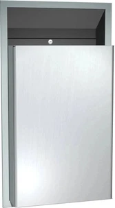 ASI 0458 12 Gallon Semi-Recessed Wall-Mount Trashcan Waste Receptacle Bin - Picture 1 of 2