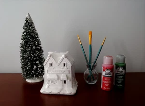 California Creations PET SHOP 10276 Ready To Paint 4" Christmas Village Plaster - Picture 1 of 10