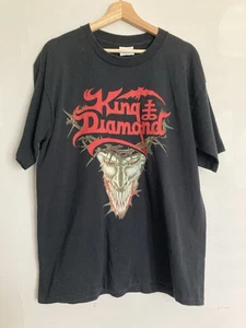 Vintage King Diamond House of God Tour Shirt LARGE Single Stitch Black Excellent - Picture 1 of 11
