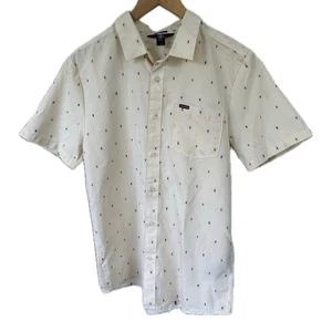 Volcom Men's Modern Fit Macking Micro Embroidered Button Up Short Sleeve Shirt M - Picture 1 of 6