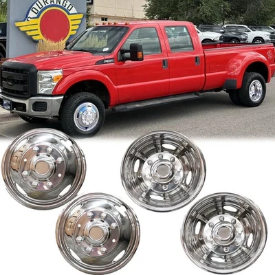 Capas de aro simuladores de roda de aço Dually 17" ajuste 2005-2025 Ford F350 forros duplos - Imagem 1 de 4