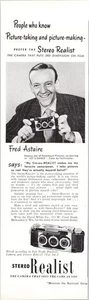 Anuncio impreso estéreo realista vintage Fred Astaire 1950 cámara fotografía - Imagen 1 de 1