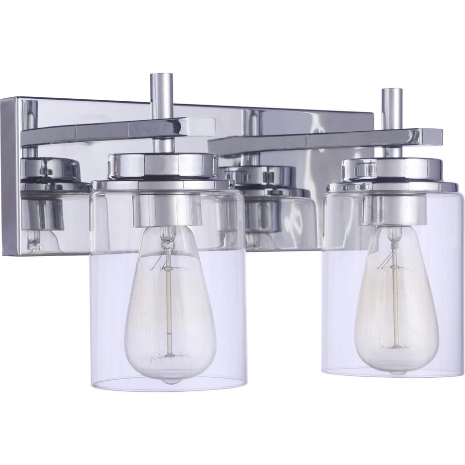 Luz de tocador cromada Craftmade 17414CH2 Reeves 2 luces 14 pulgadas Foto 1 de 1