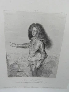 GRAVURE GALERIE HISTORIQUE VERSAILLES 1840 / LOUIS DE FRANCE DUC DE BOURGOGNE - Picture 1 of 1