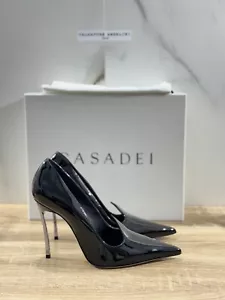 Casadei Blade Decollete’ Pelle Vernice Nero Luxury Casadei Woman Shoes 37.5 - Foto 1 di 7