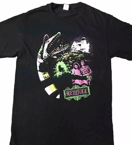 Retro Beetlejuice Promo Film T-Shirt schwarz Damen Größe Small 100 % Baumwolle Top - Bild 1 von 9