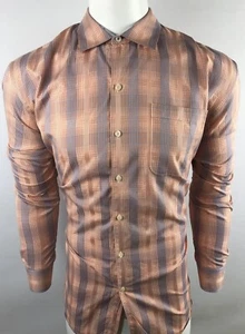 Tommy Bahama Button Shirt Mens XXL / TTG Orange Geometric Blend Long Sleeve Logo - Picture 1 of 13