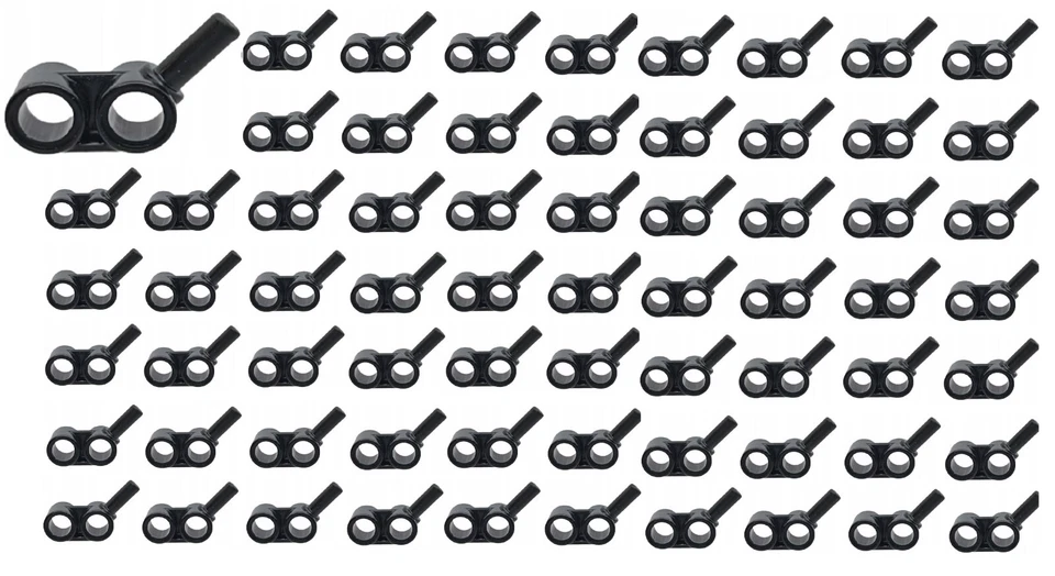 ☀️LEGO 50x BLACK Technic, Liftarm, Modified Bar 1 x 2 - Image 1 of 1