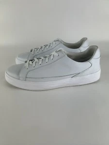 Kizik Vegas Shoes Mens 12 White Leather Casual Hands Free Slip On Sneakers - Picture 1 of 10