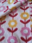 Safety 1st First Floral Baby Blanket Security Lovey Pink Orange Flowers White