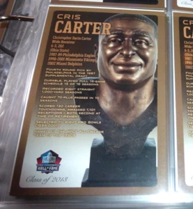 2013 CLASS ~ HALL OF FAME BUST CARD #D/150 CRIS CARTER MINNESOTA VIKINGS OSU - Picture 1 of 1