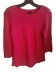 Talbots Sweater Womens Large Pink Button Pullover Lagenlook Preppy Xsmall - Picture 1 of 5