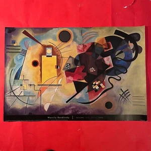 poster vintage KANDINSKY - GIALLO ROSSO BLU 1925 - LITOGRAFIA USA 2001 - 24x36    - Foto 1 di 4