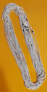 Wholesale lot - 14 pcs 18 inch Diamond Cut Sterling Silver Rope Chains, NOS - Picture 1 of 3