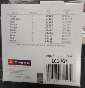 Smead DCC Color-Coded Numeric Label 7/67427 Label Roll, Color Gray, 250 Labels - Picture 1 of 2