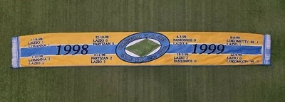 SCIARPA CALCIO LAZIO FINALE COPPA DELLE COPPE 1999 BIRMINGHAM FOOTBALL ITALY Z15 - Immagine 1 di 2