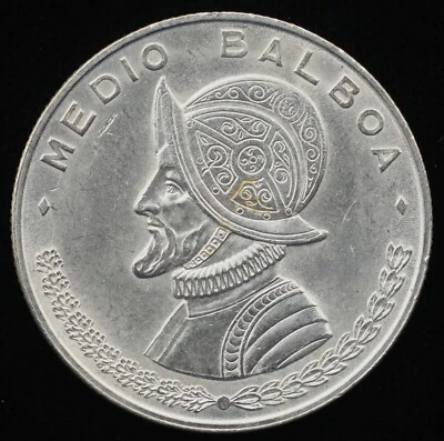 1961 Panama 1/2 Balboa .900 Silver Coin - Medio Balboa (P0508) - Image 1 of 2