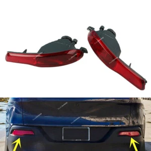 RH&LH Rear Bumper Brake Fog Light Reflector Lamp Cover For Jeep Cherokee 2014-18 - Picture 1 of 8