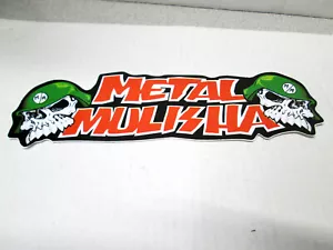 RARE 6-1/4" X 1-3/4" METAL MULISH MOTORCYCLE RACING HOT ROD STICKER ONE DECAL - Picture 1 of 2