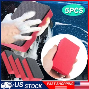 5Pcs Car Magic Clay Bar Pad Sponge Block Cleaning Eraser Wax Polish Pad Tools - Picture 1 of 13