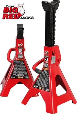 BIG RED 3 Ton (6,000 lb) Capacity T43202 Torin Steel Jack Stands, Red - Image 1 of 4