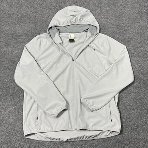 Vuori Jacket Mens XL Gray Outdoor Trainer Shell Hooded Full Zip Lightweight V512 - Picture 1 of 15