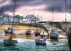 BROADSTAIRS HARBOUR, A READY TO FRAME PRINT FROM A WATERCOLOUR BY D. Bailey