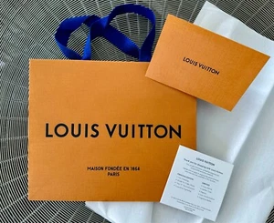 NEW Authentic LOUIS VUITTON 10x8" Store SHOPPING GIFT Paper BAG w/Receipt Holder - Picture 1 of 11