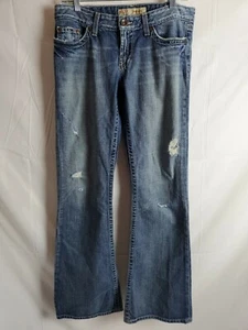Buckle BKE Sabriba Low Rise Thick Stitch Flare Bottoms Jeans Denim Größe 28x33,5 - Bild 1 von 8