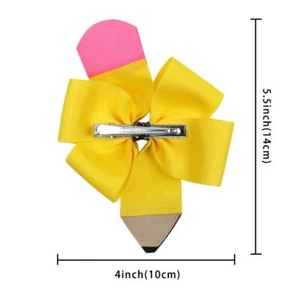 Cotton Polyester Bow Barrettes - Printed Grosgrain Ribbon Hair Clips Accessories - Picture 1 of 12