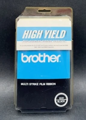 Brother - High Yield Multi Strike Film Replacement Ribbon - Black #1031 NEW NOS - Image 1 of 3