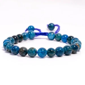 Natural Gemstone 6mm8mm Round BeadsTassels Chakra Reiki Bracelet 7-9 inch Unisex - Picture 1 of 65