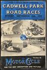 CADWELL PARK 19 Sep 1954 MOTORCYCLE ROAD RACES Official Programme Solo & Sidecar