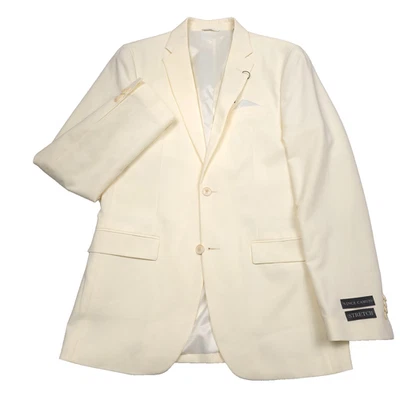 $295 Vince Camuto Burge Off White Traje Calce Ajustado Chaqueta Blazer Para Hombres Talla 38L Foto 1 de 4