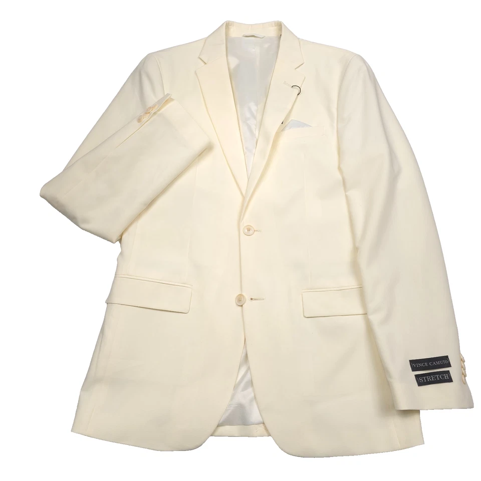 $295 Vince Camuto Burge Off White Traje Calce Ajustado Chaqueta Blazer Para Hombres Talla 38L Foto 1 de 4